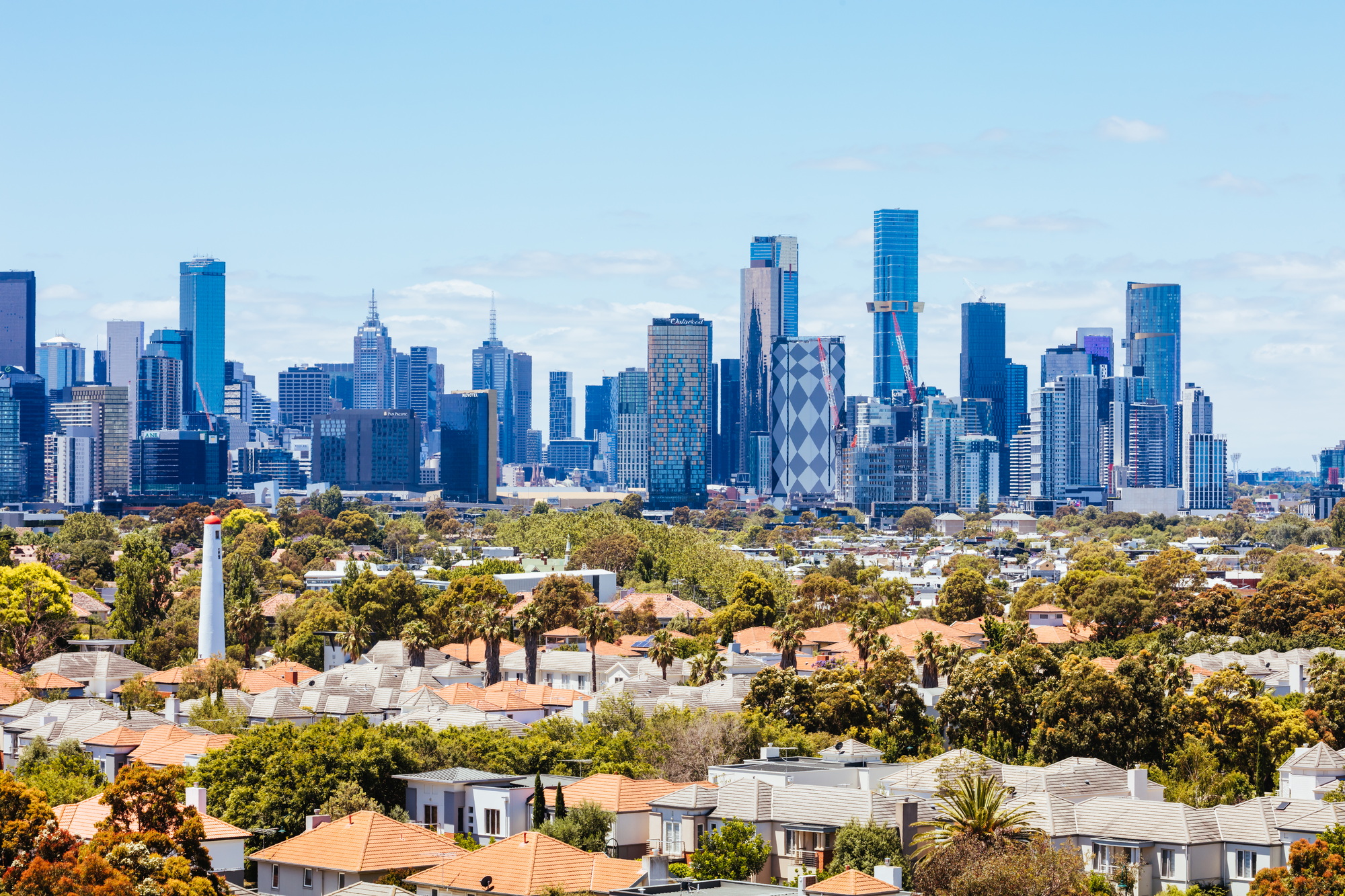 View of Melbourne Victoria Australia